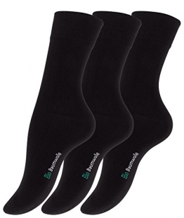 12 Paar Schwarze Damen Bio-Baumwoll Socken aus reiner Bio-Baumwolle