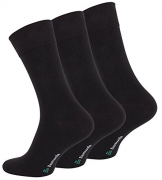 12 Paar Schwarze Herren Business-Socken aus reiner Bio-Baumwolle