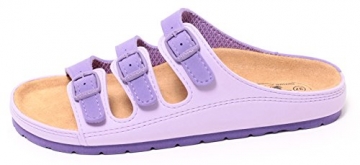 Damen Bio Clogs Tieffußbett Pantolette Sandale Slipper Schuhe LAVENDEL Gr. 37-41 (40)