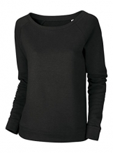 Maratus Damen Bio Sweatshirt mit weitem Halsausschnitt FAIR WEAR, M, schwarz